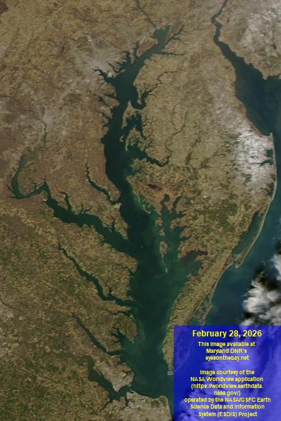 Latest satellite imagery of the Chesapeake Bay