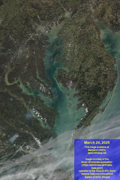 Latest satellite imagery of the Chesapeake Bay