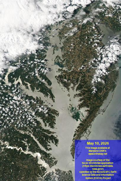 Latest satellite imagery of the Chesapeake Bay