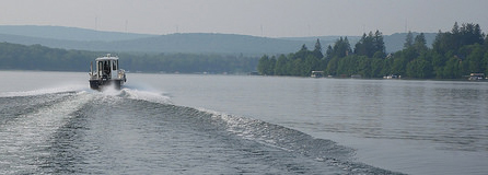 wake of DNR research vessel