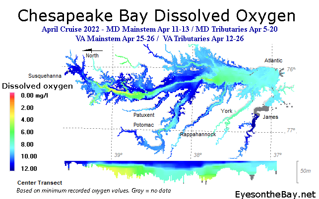 Interpolated Dissolved oxygen data map