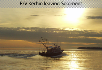 R/V Kerhin leaving Solomons