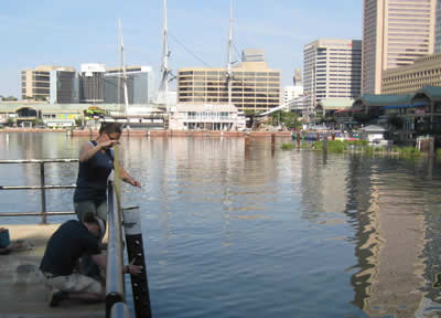 ConMon station installation at the aquarium in Baltimore