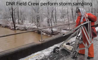 DNR Field Station crew perform storm sampling