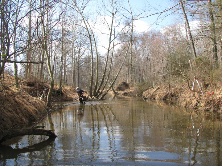 Field photo showing stream conditions at site ABPG-314-R-2009-1
