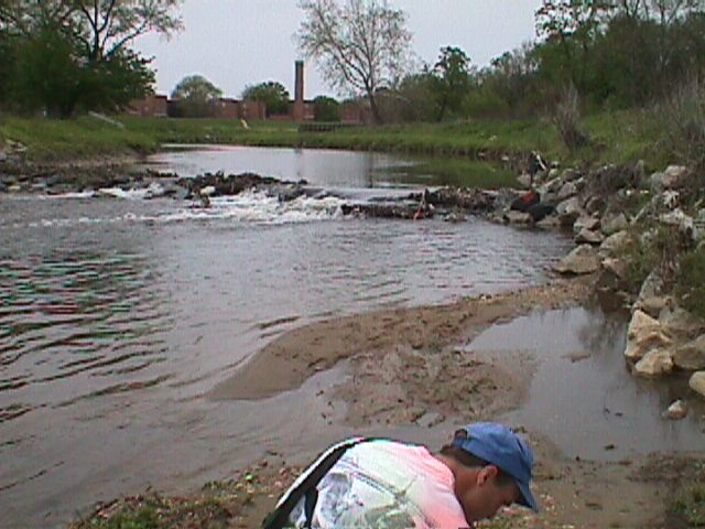 Field photo showing stream conditions at site ANAC-302-X-2000-15_14