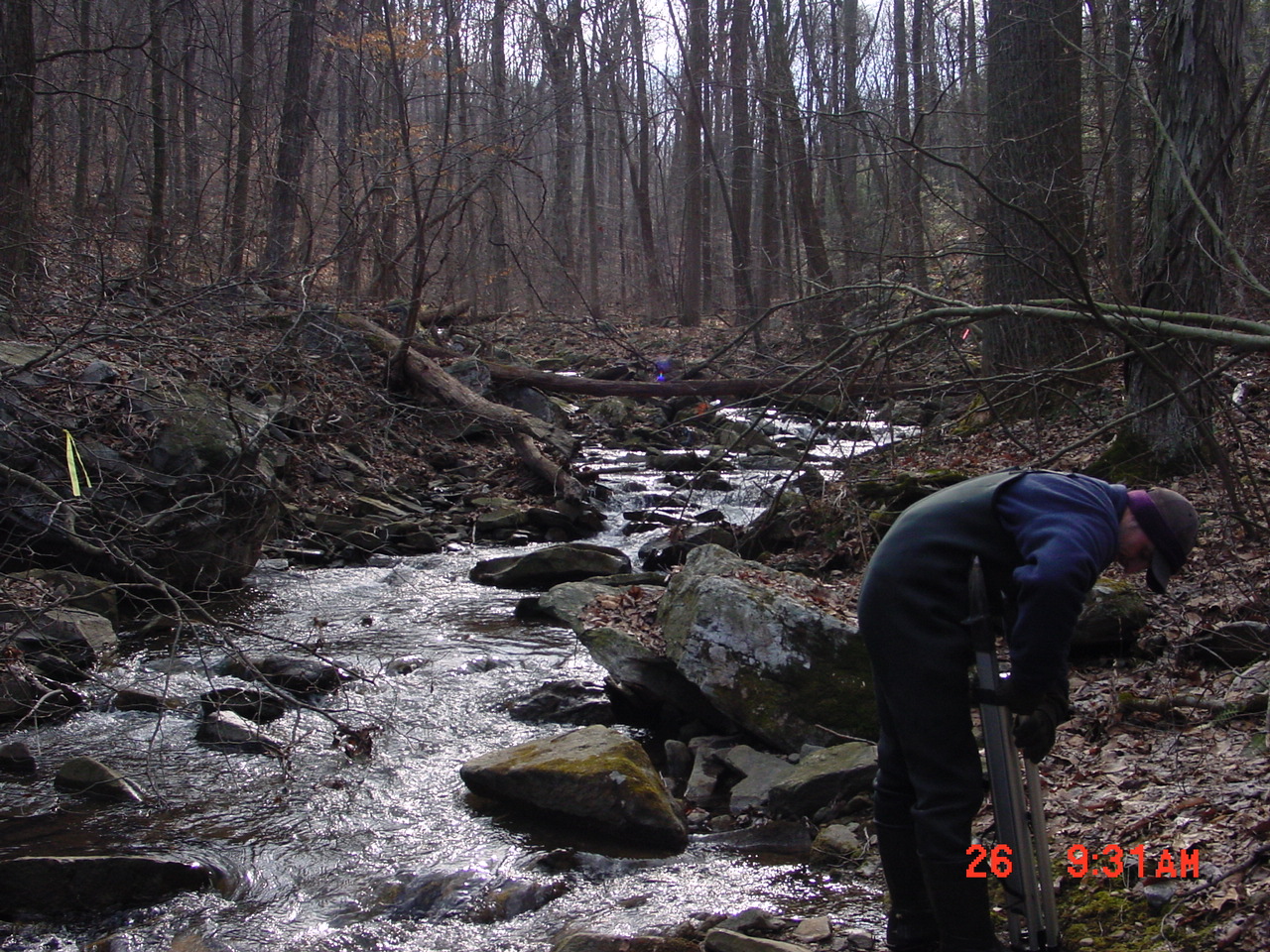 Field photo showing stream conditions at site ANTI-101-C-2001-1