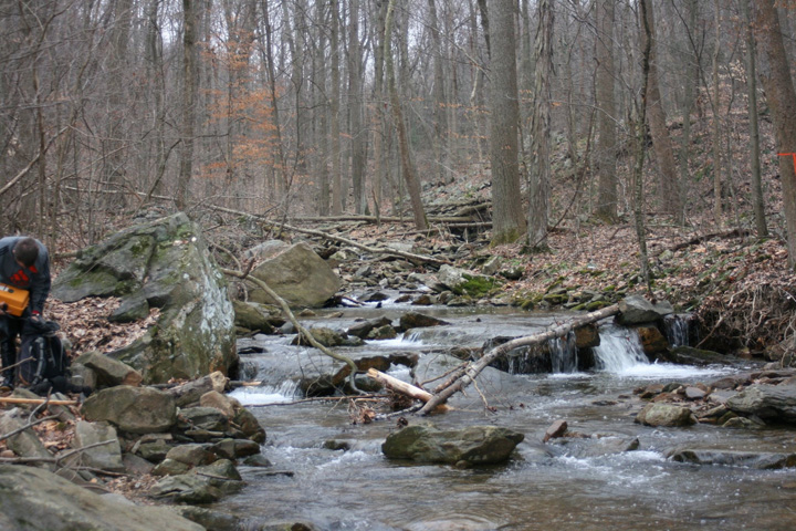 Field photo showing stream conditions at site ANTI-101-S-2011-1