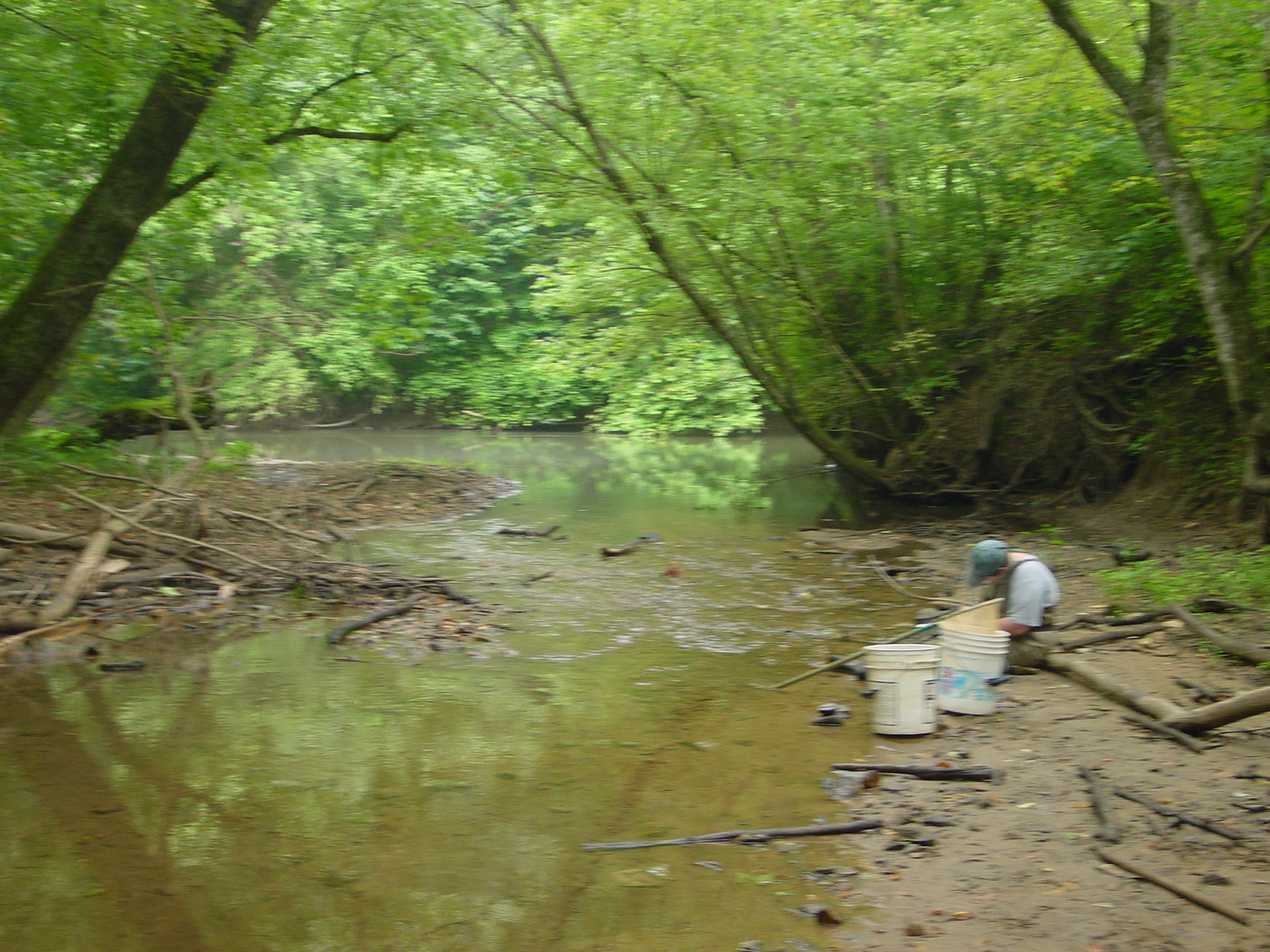 Field photo showing stream conditions at site ANTI-208-R-2003-3
