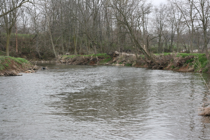 Field photo showing stream conditions at site ANTI-302-R-2009-2