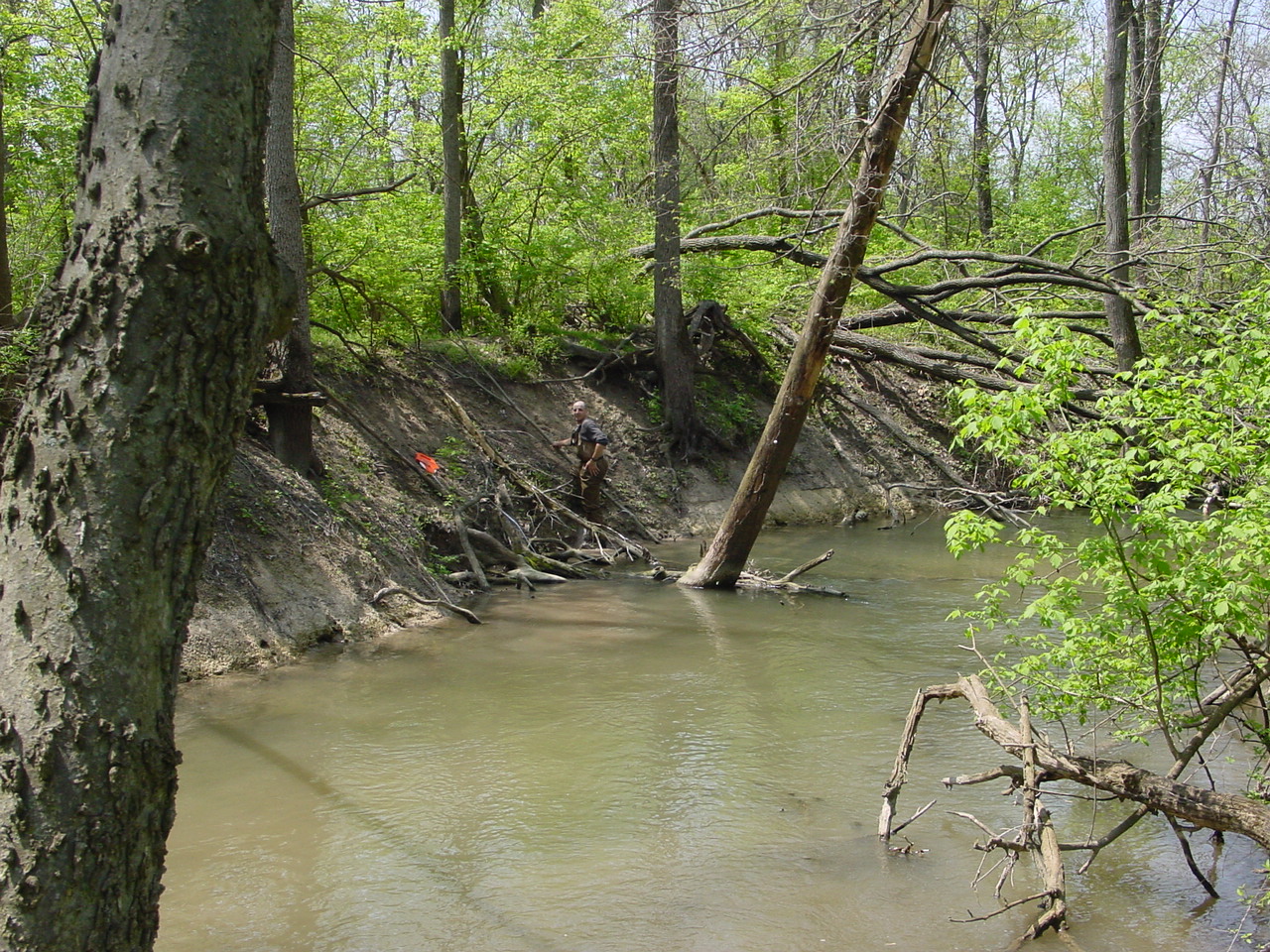Field photo showing stream conditions at site ANTI-304-R-2003-2