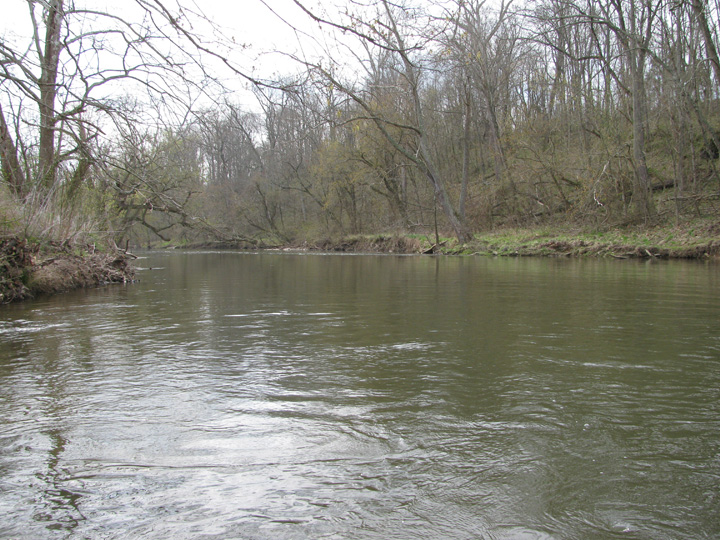 Field photo showing stream conditions at site ANTI-401-H-2011-2