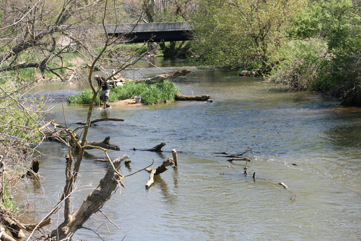 Field photo showing stream conditions at site ANTI-406-R-2009-2