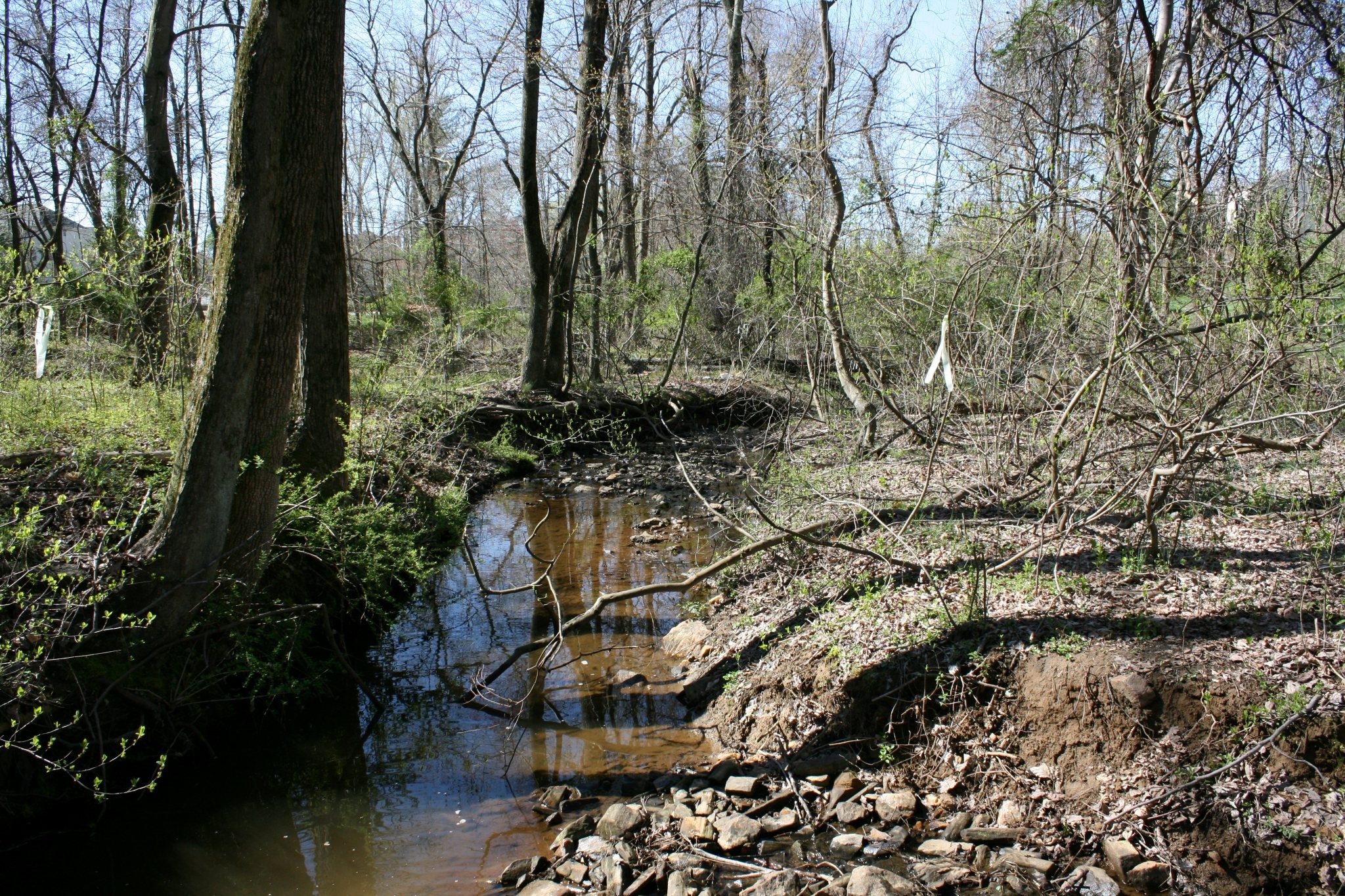 Field photo showing stream conditions at site ATKI-003-X-2012_Downstream