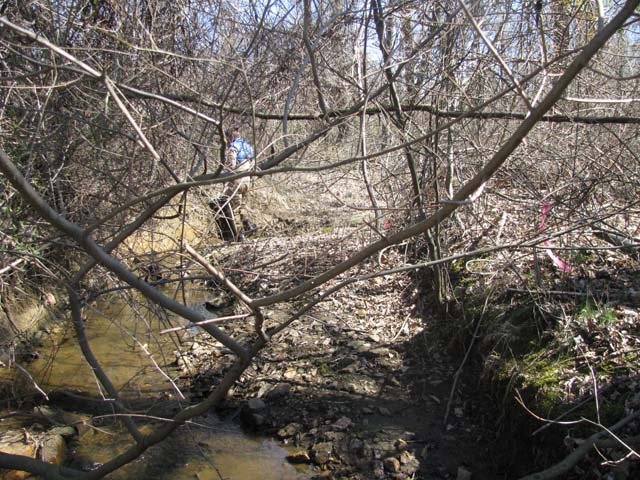 Field photo showing stream conditions at site ATKI-003-X-2013-2