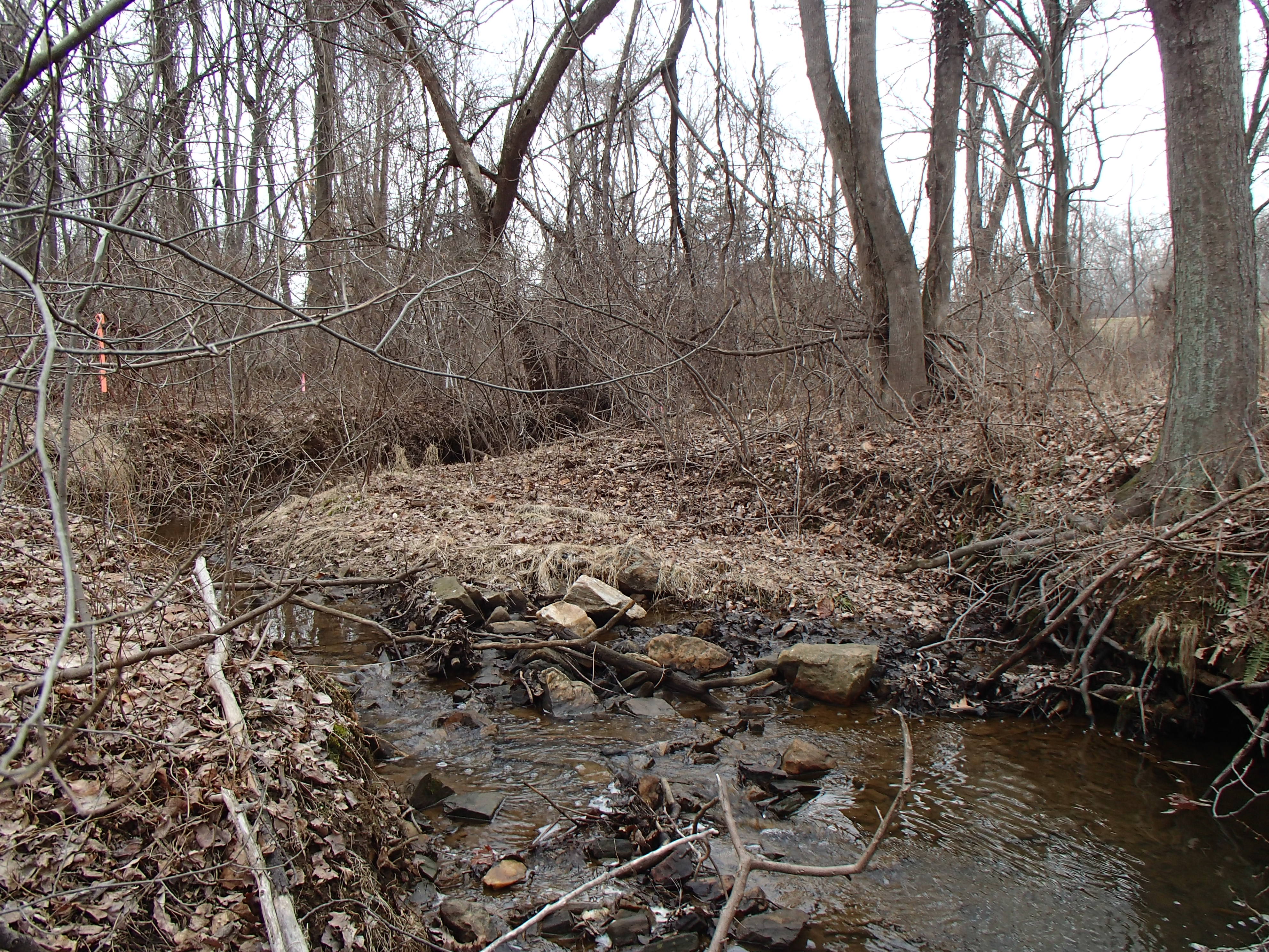 Field photo showing stream conditions at site ATKI-003-X-2014-1