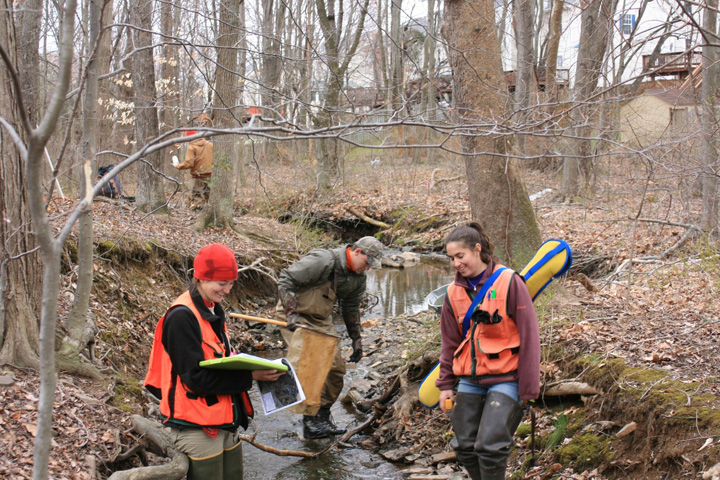 Field photo showing stream conditions at site ATKI-004-X-2011-2