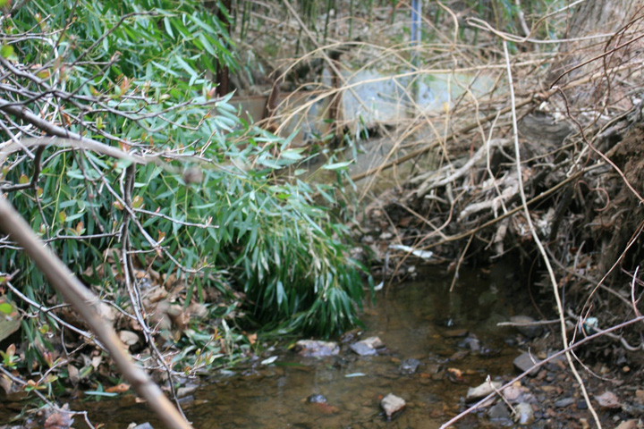 Field photo showing stream conditions at site ATKI-006-X-2011-2