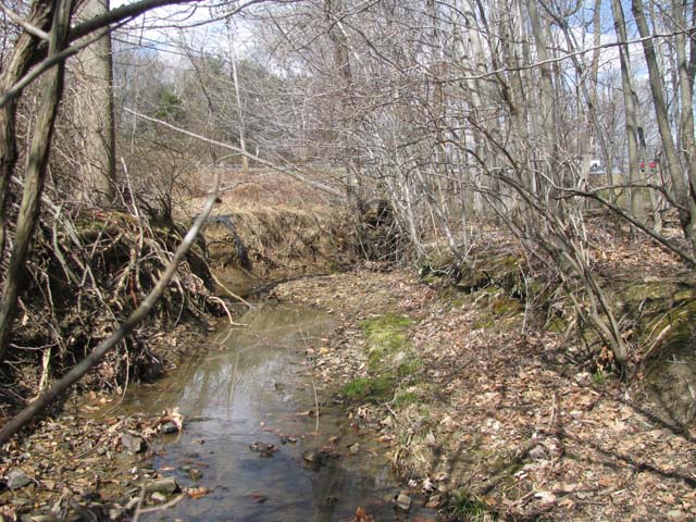 Field photo showing stream conditions at site ATKI-006-X-2013-1