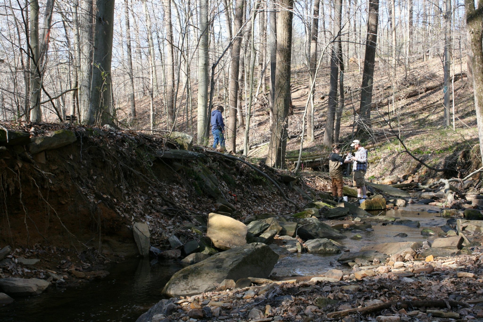 Field photo showing stream conditions at site ATKI-101-X-2012_DownstreamFromMid-point