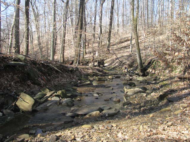 Field photo showing stream conditions at site ATKI-101-X-2013-2