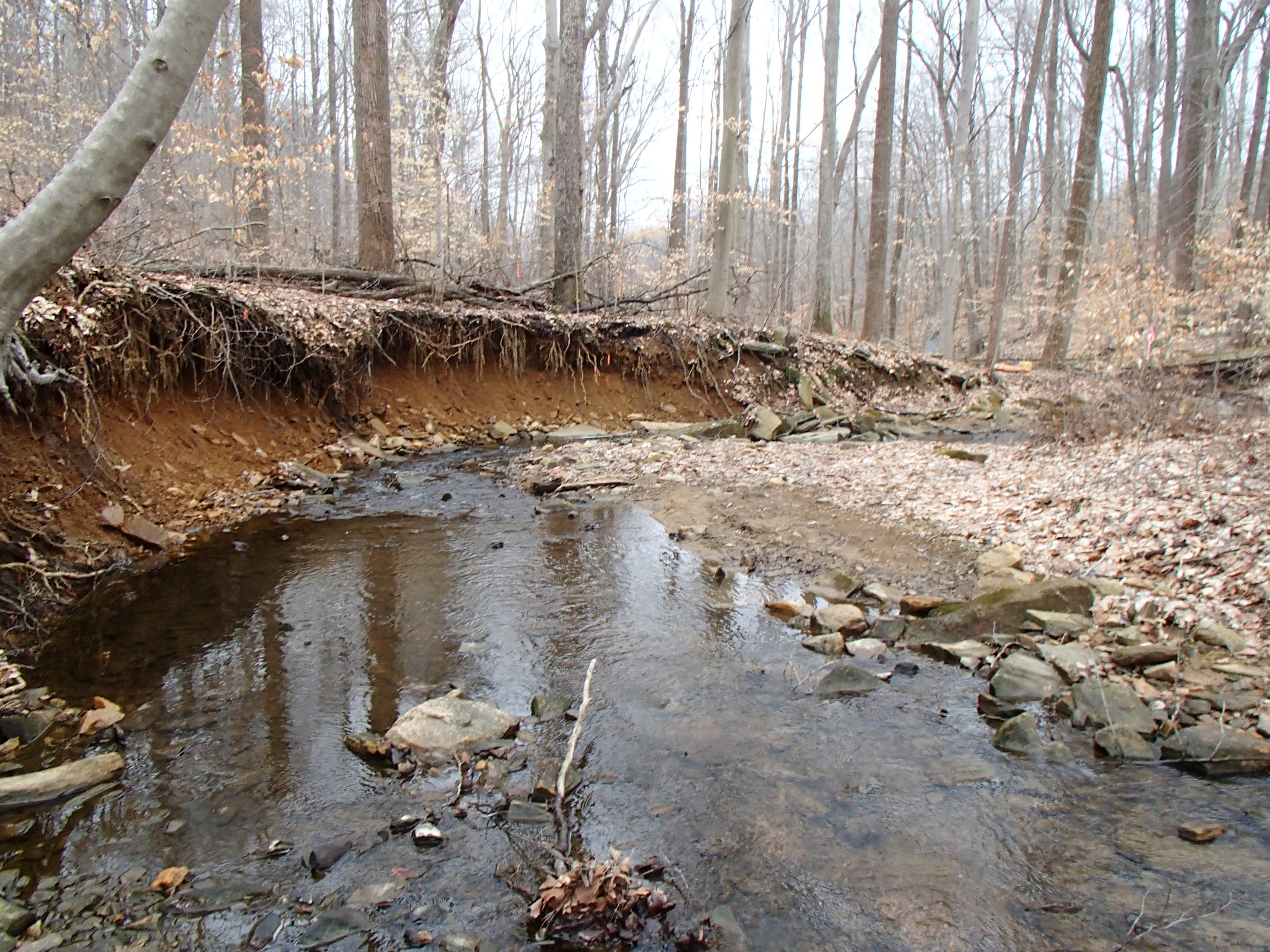 Field photo showing stream conditions at site ATKI-101-X-2014-2