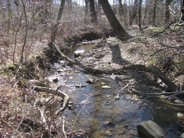 Field photo showing stream conditions at site ATKI-102-X-2013-1