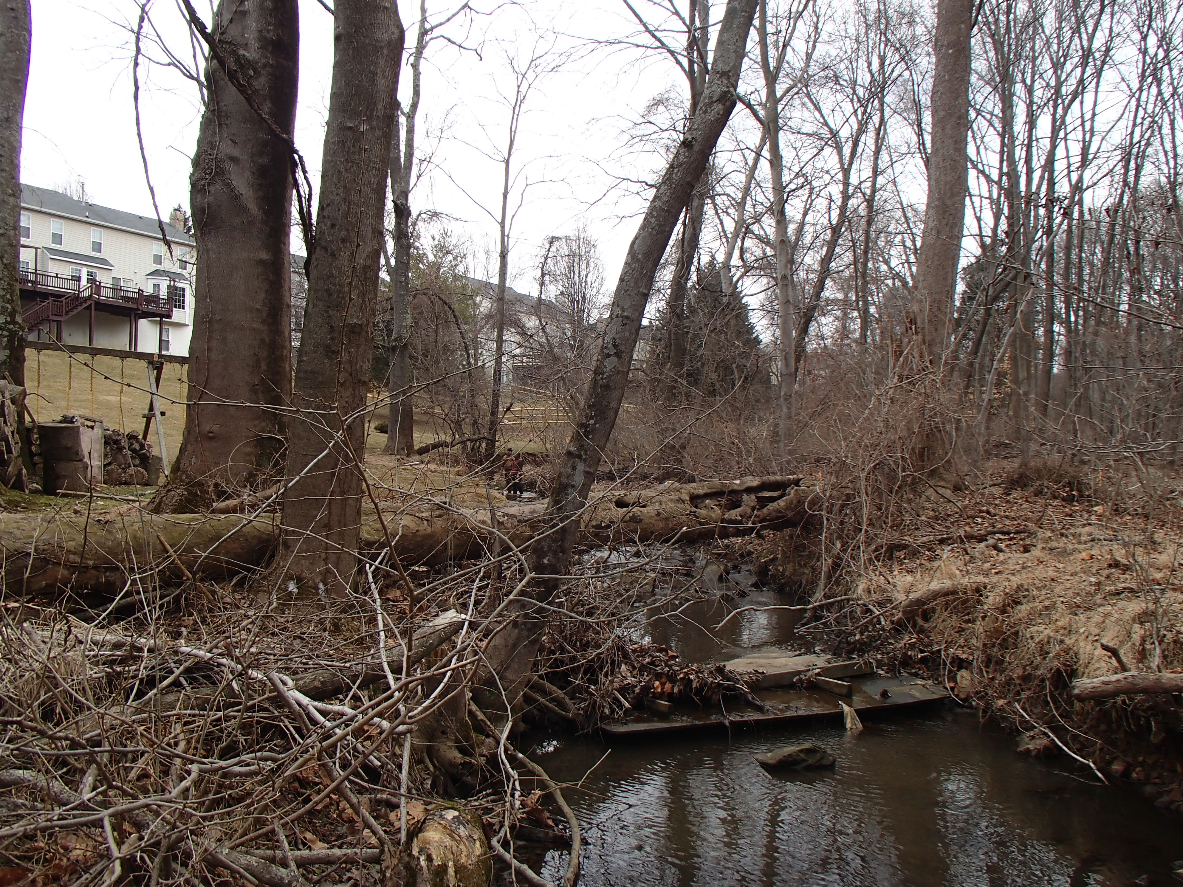 Field photo showing stream conditions at site ATKI-102-X-2014-1