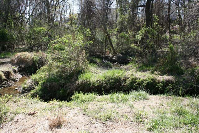 Field photo showing stream conditions at site ATKI-105-X-2012_Mid-point_Downstream