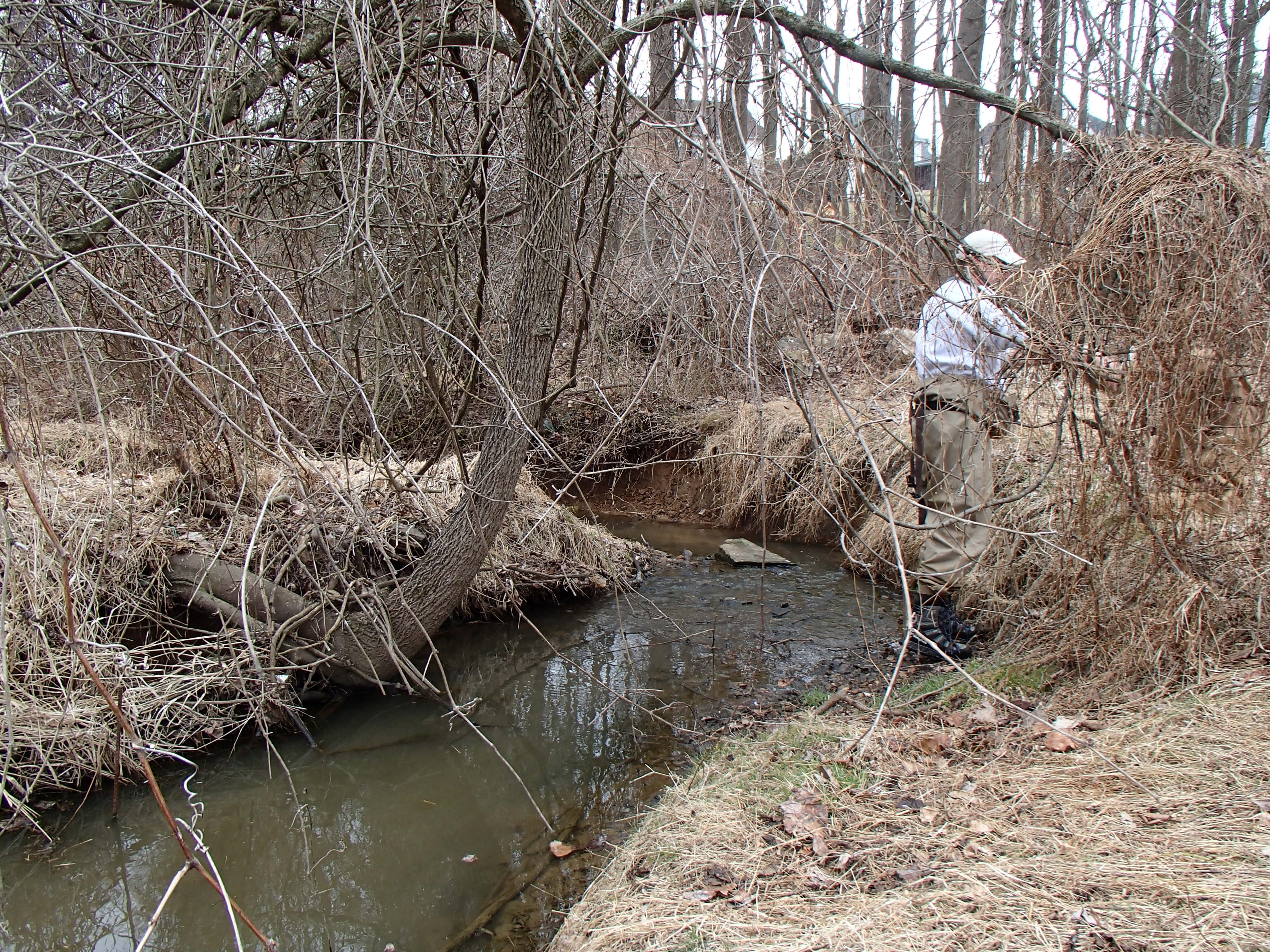 Field photo showing stream conditions at site ATKI-105-X-2014-2