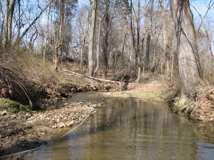 Field photo showing stream conditions at site ATKI-106-R-2008-1