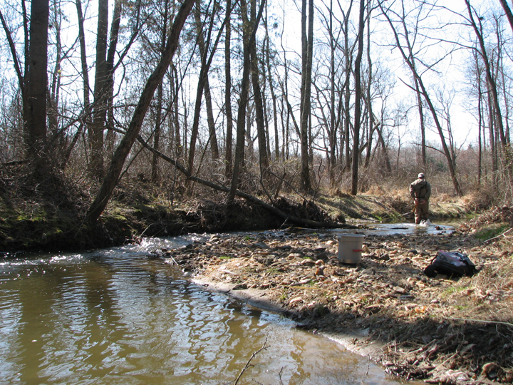 Field photo showing stream conditions at site ATKI-106-R-2008-2