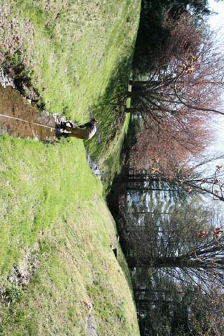 Field photo showing stream conditions at site ATKI-107-X-2012_Mid-point_Downstream