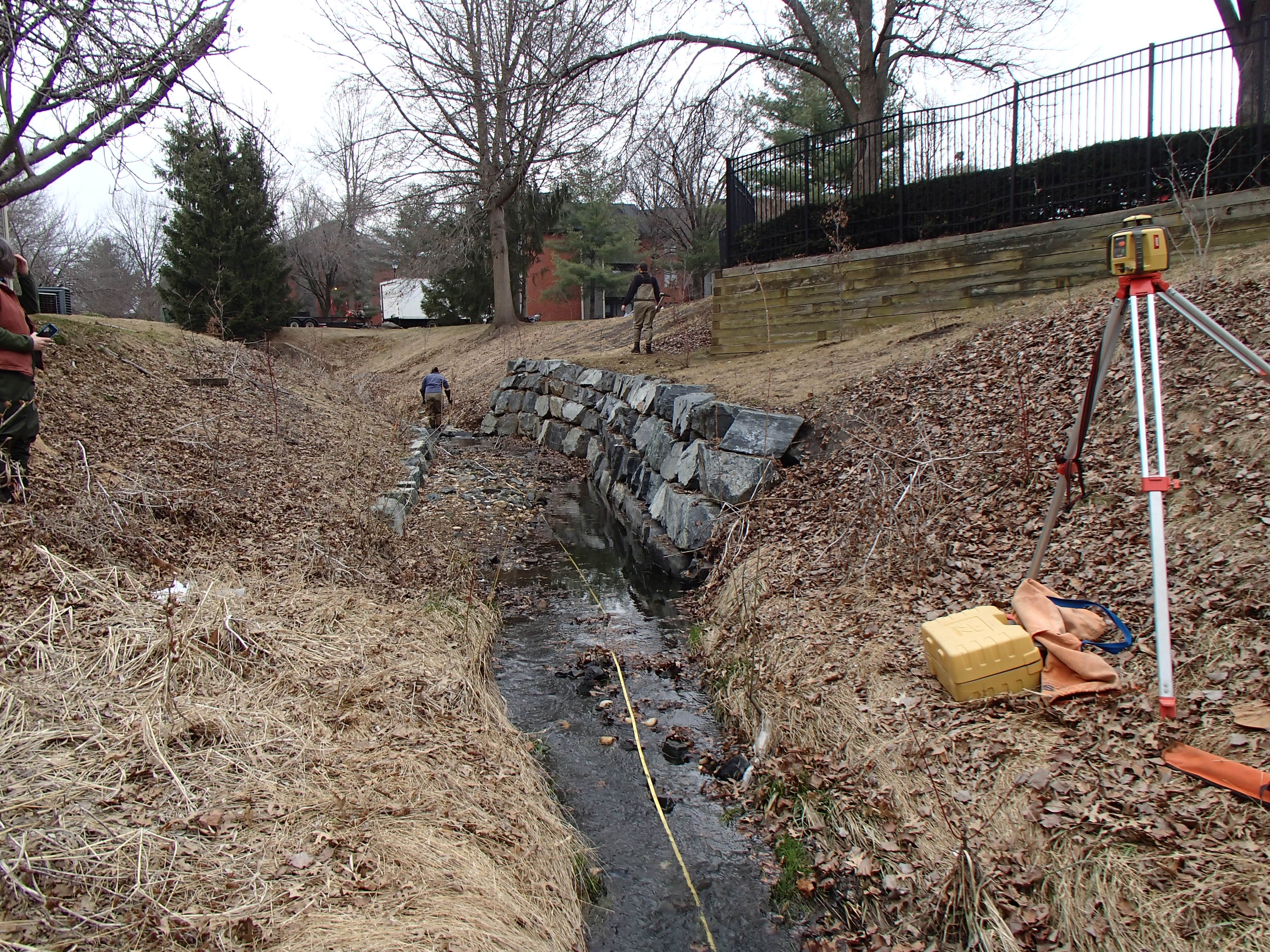 Field photo showing stream conditions at site ATKI-107-X-2014-1