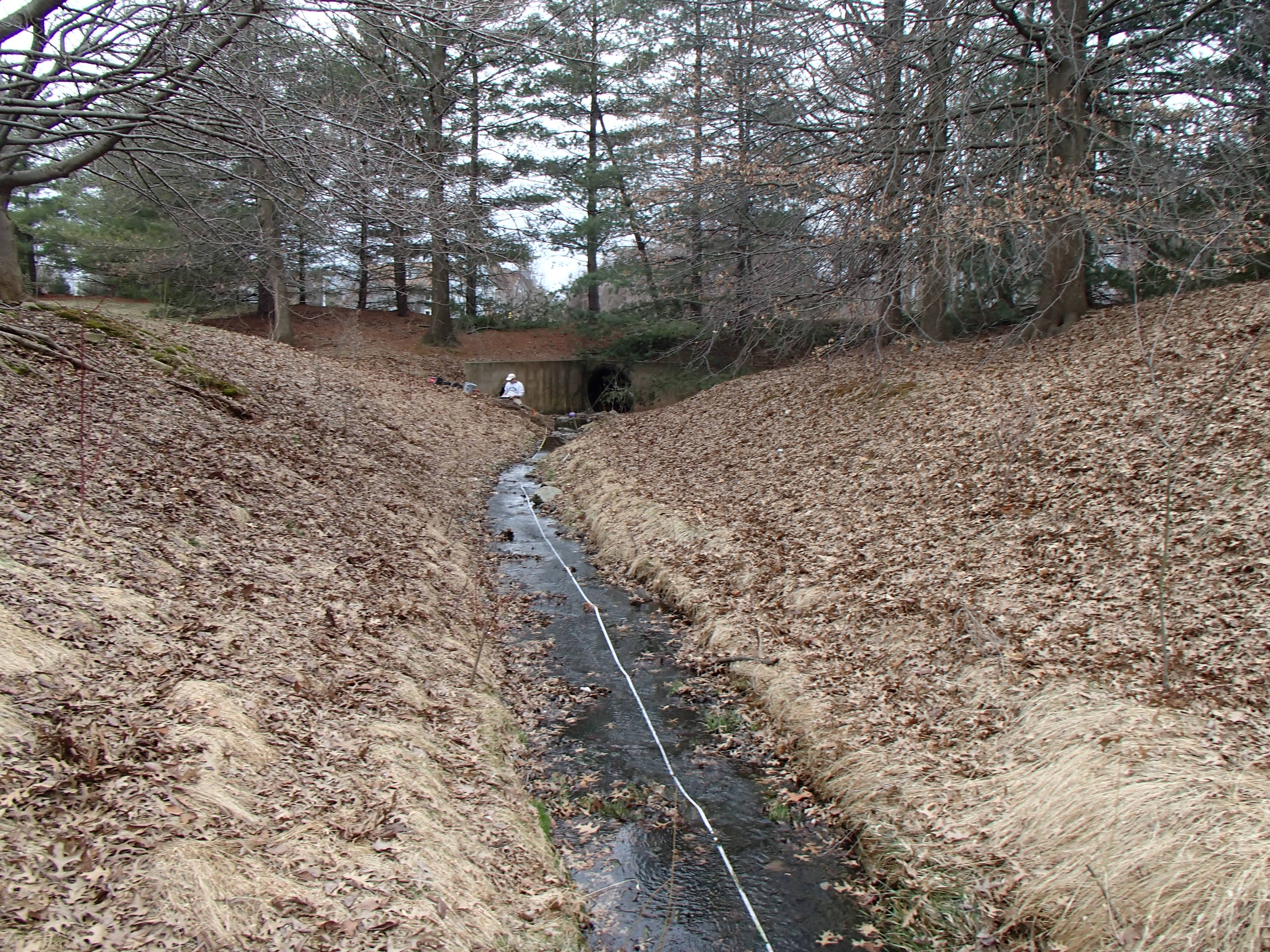 Field photo showing stream conditions at site ATKI-107-X-2014-2