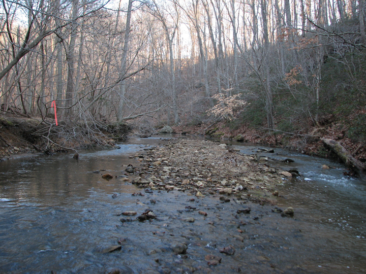 Field photo showing stream conditions at site ATKI-204-B-2008-2