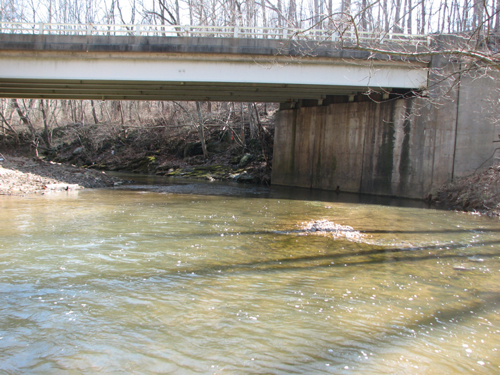 Field photo showing stream conditions at site ATKI-307-R-2008-1