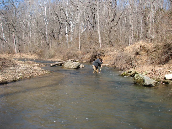 Field photo showing stream conditions at site ATKI-307-R-2008-2