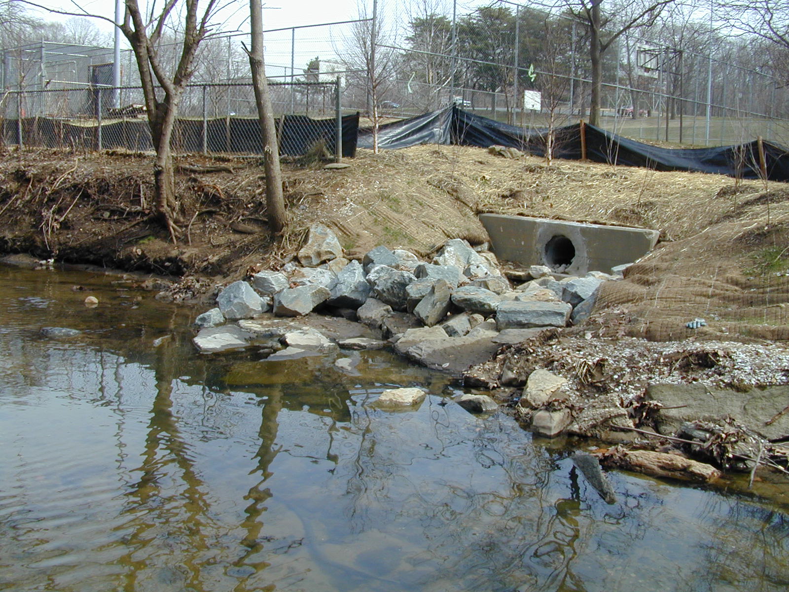 Field photo showing stream conditions at site BACK-105-R-2002-352