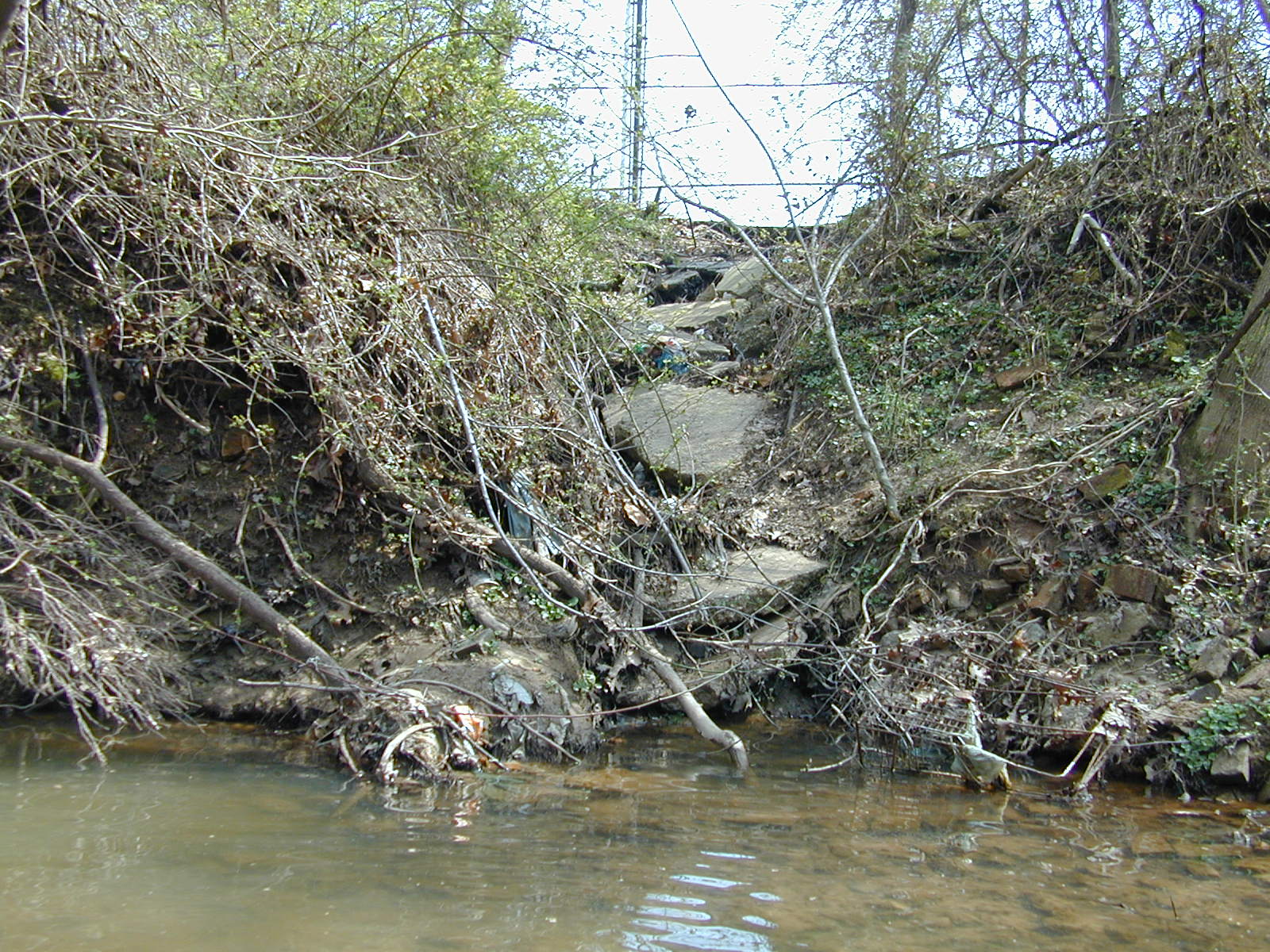 Field photo showing stream conditions at site BACK-111-R-2002-451