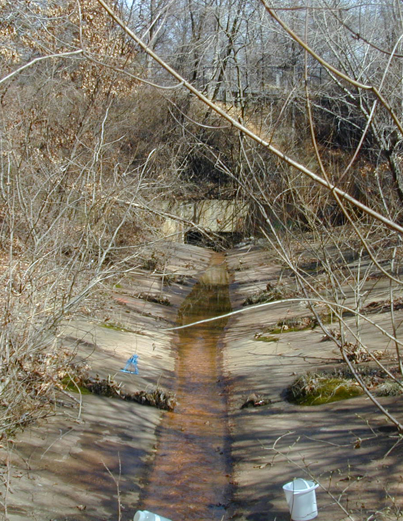 Field photo showing stream conditions at site BALT-106-R-2001-1