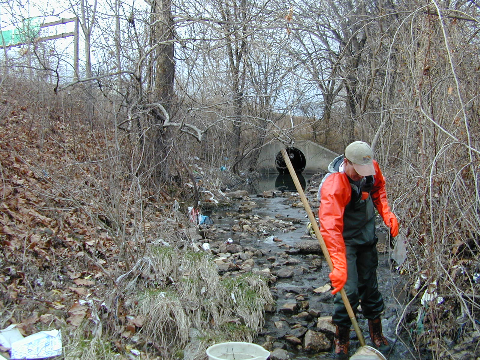 Field photo showing stream conditions at site BALT-108-R-2001-1