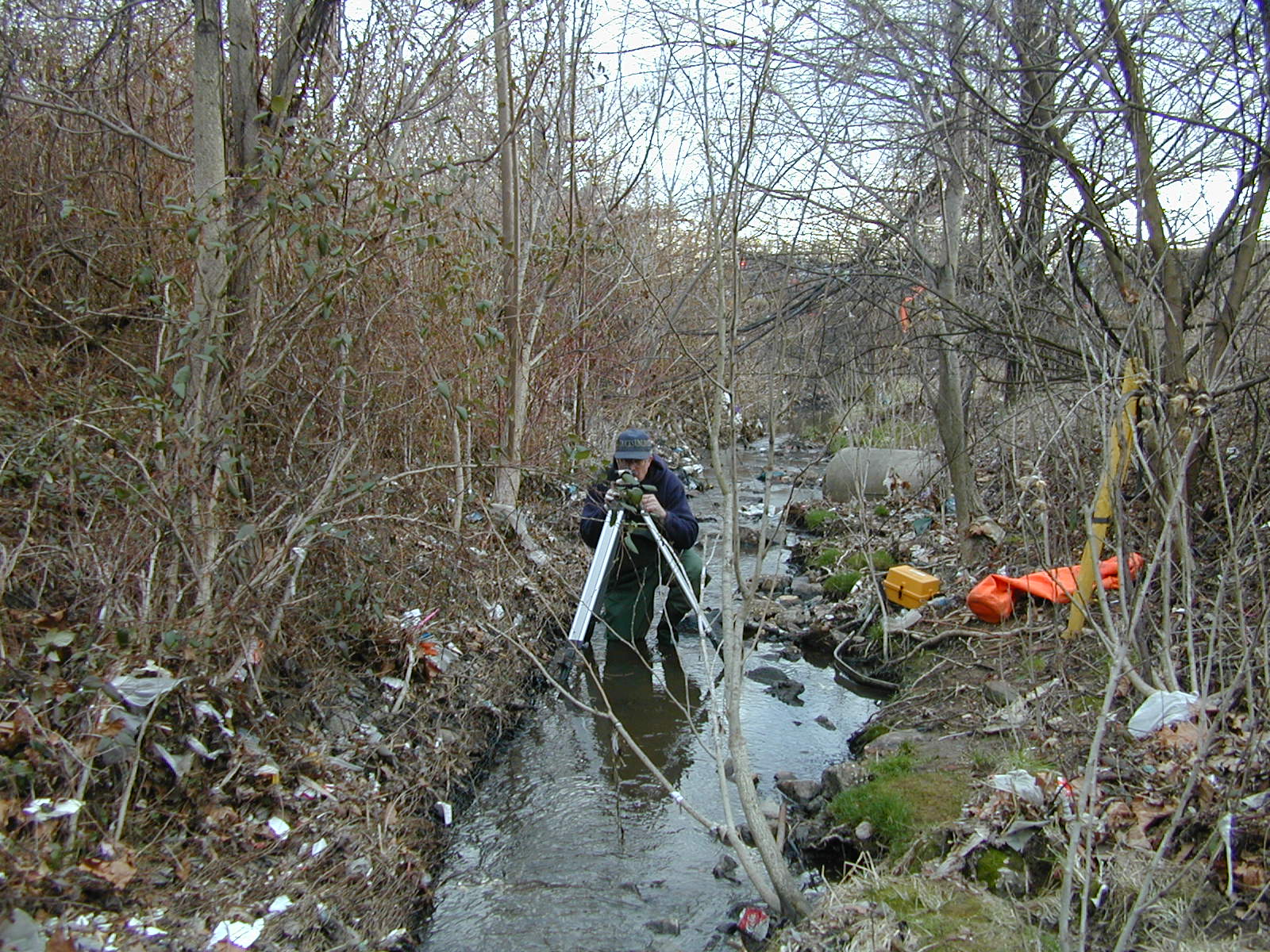Field photo showing stream conditions at site BALT-108-R-2001-2