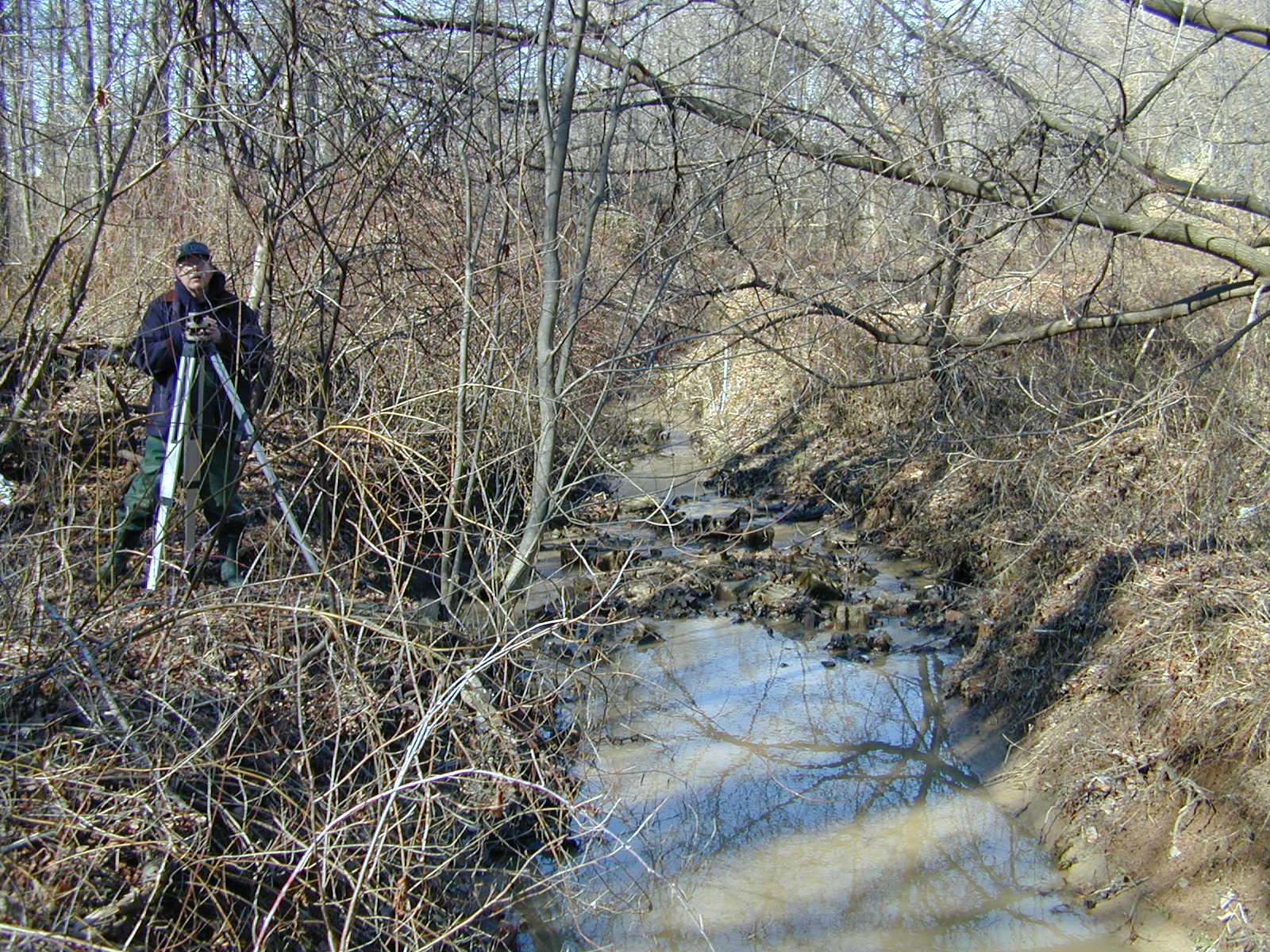 Field photo showing stream conditions at site BALT-110-R-2001-2