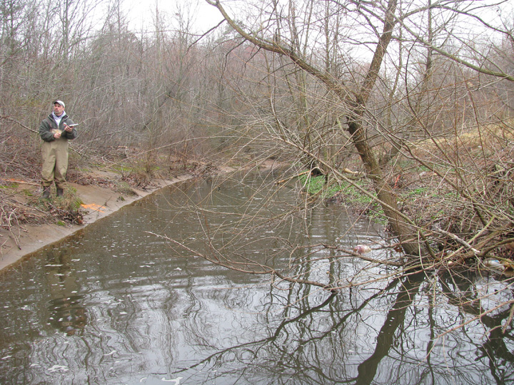 Field photo showing stream conditions at site BALT-204-R-2009-2