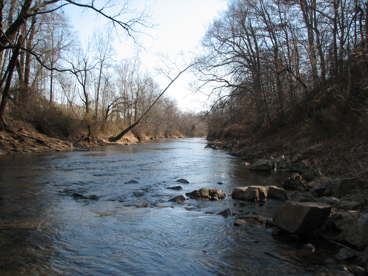 Field photo showing stream conditions at site BELK-302-R-2008-1