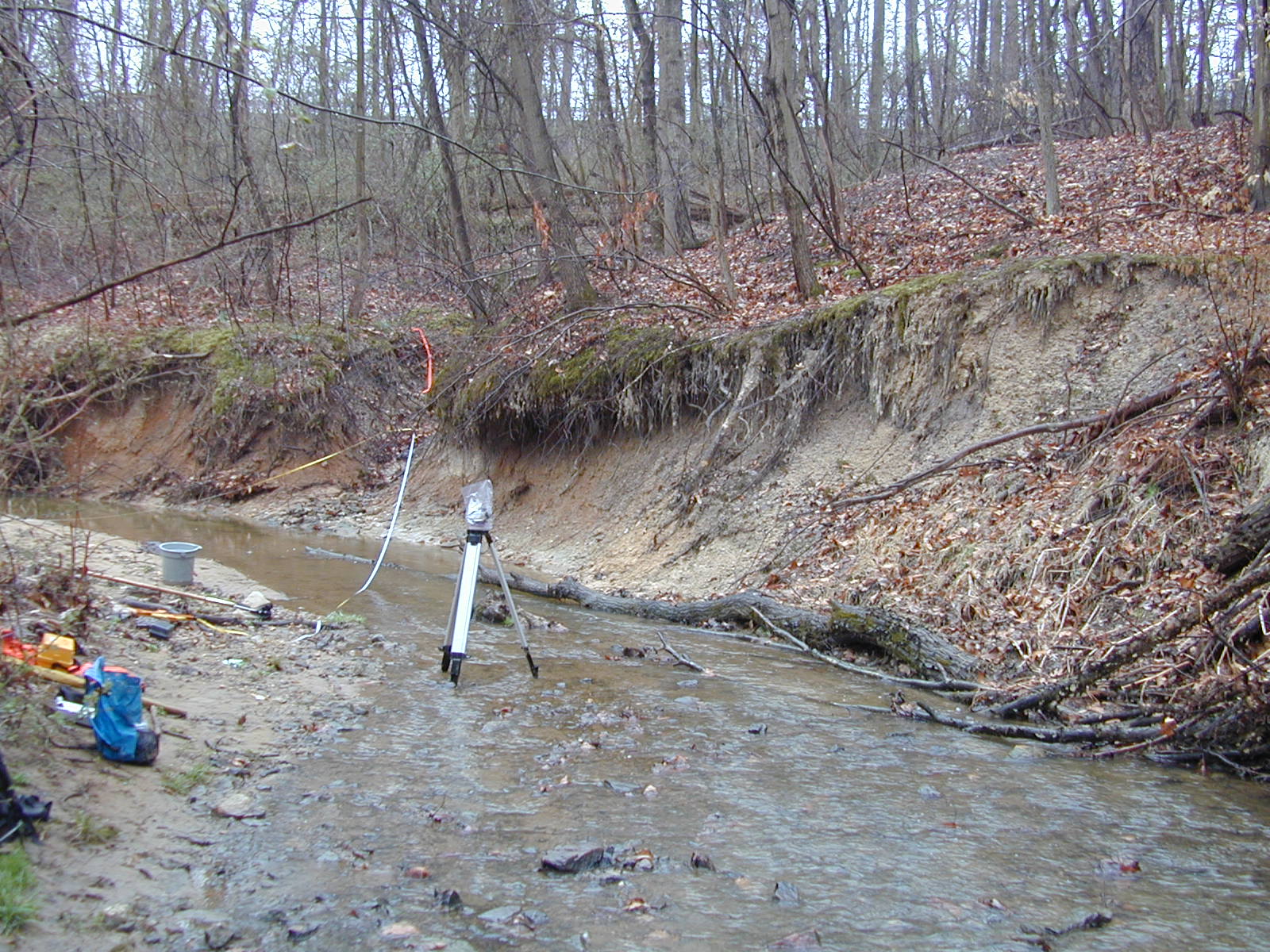 Field photo showing stream conditions at site BIRD-107-R-2002-463