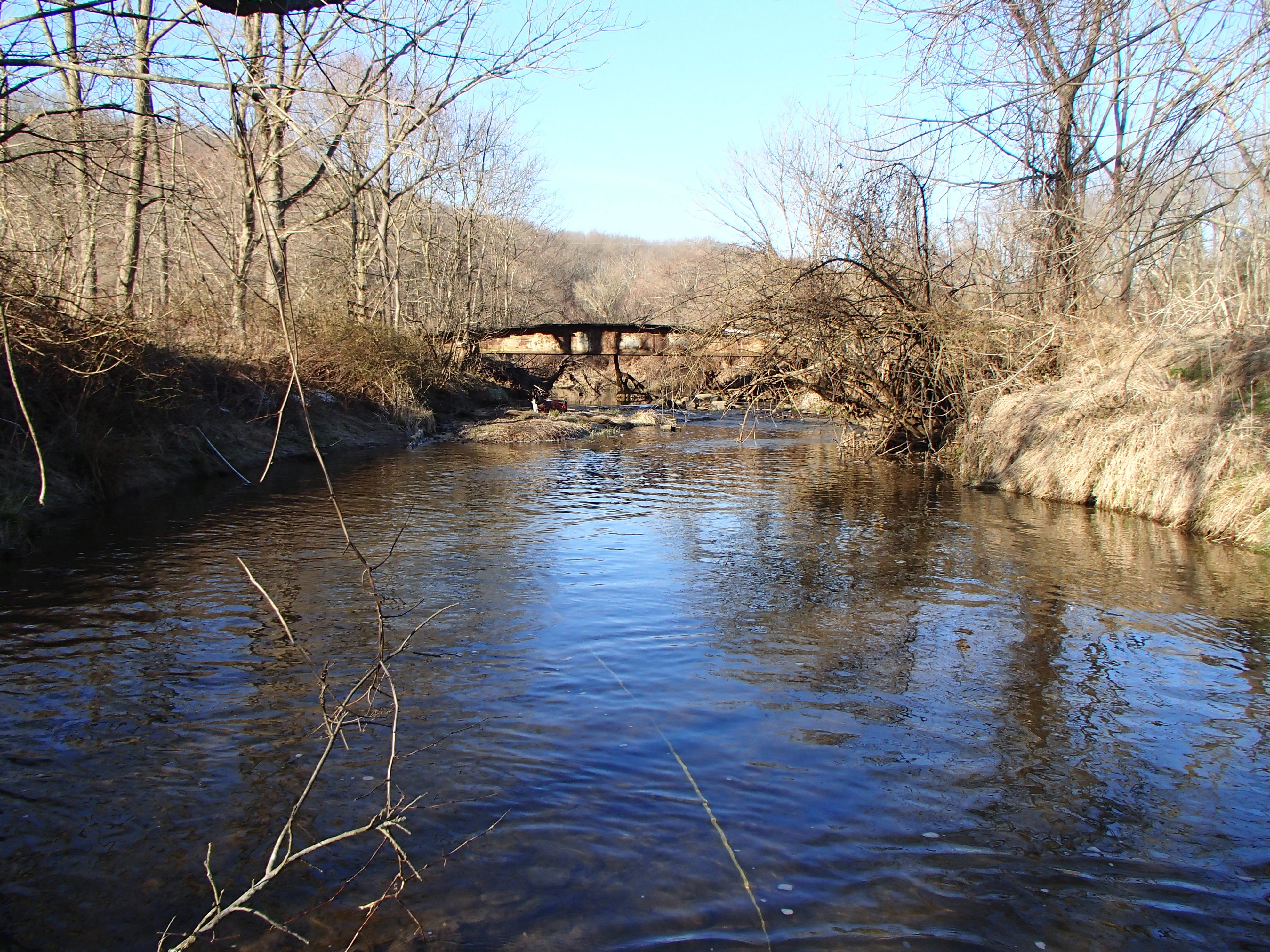 Field photo showing stream conditions at site BROA-312-R-2017-MidpointFacingUpstream