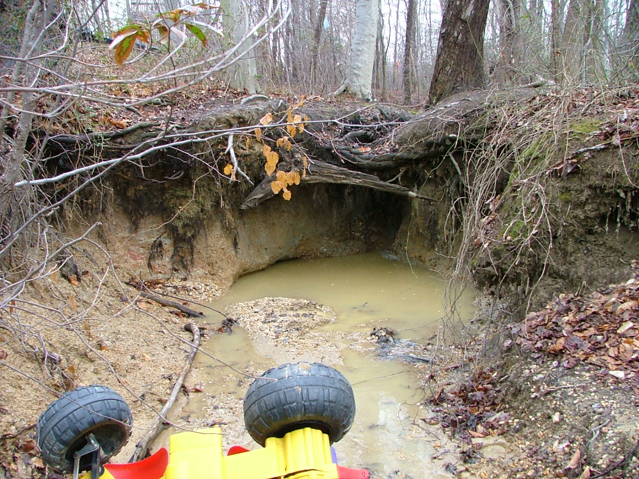 Field photo showing stream conditions at site BUSH-106-R-2004-10