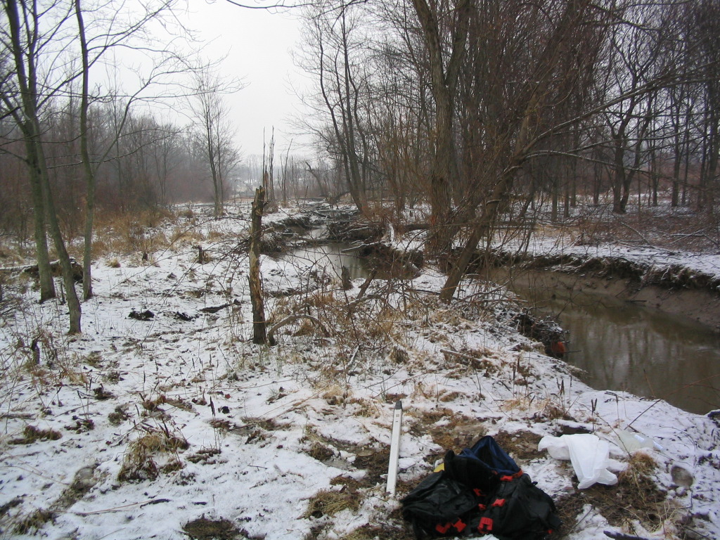Field photo showing stream conditions at site BYNU-117-R-2004-3